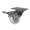Easyroll 50mm 50kg Load Transparent Swivel Plate And Brake Castor