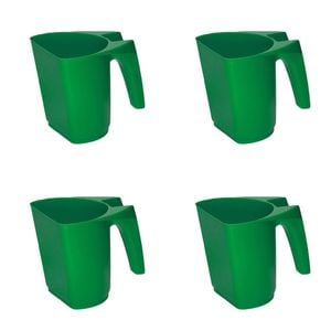 4PK AgBoss Pet and Livestock Plastic Food Scoop FeedMaxx 0.5kg Green