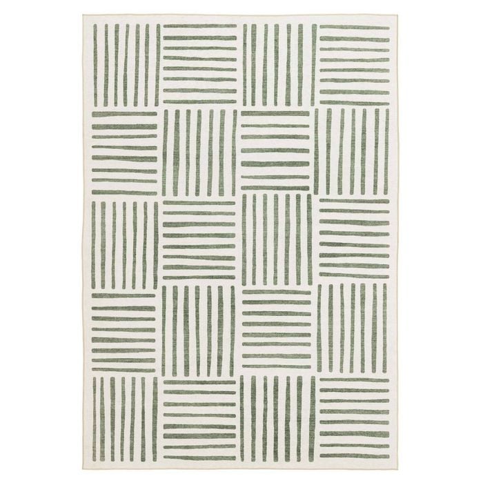 Loopsie-330cm X 240cm-talamook Green Matchstick Indoor Outdoor Washable Rug