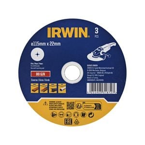 IRWIN 115mm 80 Grit Fibre Sanding Disc - 3 Pack