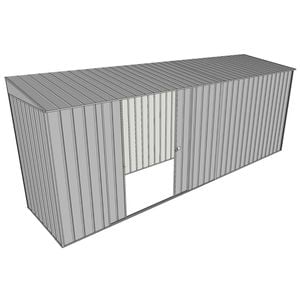 Build-A-Shed 1.2 x 5.2 x 2.0m Skillion Double Sliding Side Door Shed - Zinc