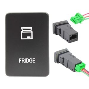 Switch Boss Green LED Push Switch fits Toyota Hilux (2015+) Prado 200 Series (2015+) - Fridge