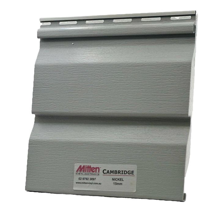 Mitten Vinyl Australia 8m x 15mm Nickel Cambridge Vinyl Cladding
