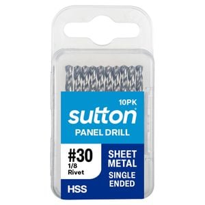 Sutton Tools No.30 Single Ended Panel Drill Bit - 10 Pack