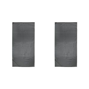 2x Bambury Matrix Workout Microfibre Gym Towel Large Charcoal 60 x 120cm Knitted