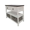 Elegance Living  104x45x80cm White & Grey Beige Kellie Cabinet