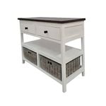 Elegance Living  80cm White & Grey Beige Kellie Cabinet