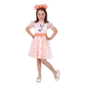 Disney Minnie Mouse Rose Gold Deluxe Costume Dress Party Cosplay Outfit 4-6y