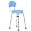 Advwin Shower Chair Stool, Safety Bath Seat with 6-Level Height-Adjustable, 360 Degree Swivel, for Seniors Disabled, Blue