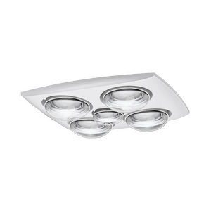 Martec 25W Contour 4 3-In-1 Bathroom Heater Exhaust Fan And LED