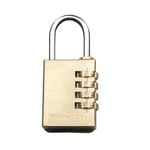 Syneco 4 Dial Brass Combination Padlock