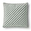 Cadence & Co. Oscar Faux Linen Striped Cushion Olive