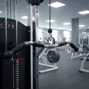 Rubber-Coated Revolving Curl Row Bar Attachment