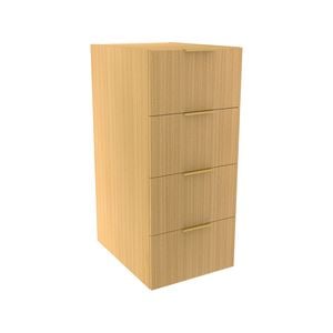 Lugna 1024 x 450 x 580mm Sand 4 Drawer Storage Cabinet