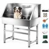 Advwin Professional Dog Washing Station Stainless Steel Pet Grooming Tub 34" Bathtub