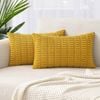 Gioia Casa Boho Corduroy Cushion Covers -  Mustard - 30cm x 50cm (Set of 2)
