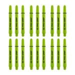 6x 3pc Target Pro Grip Nylon Shaft Accessory Short - Lime Green