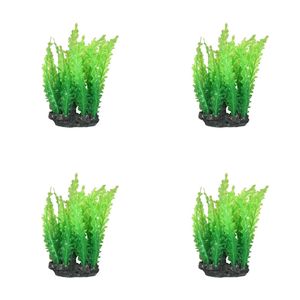 4PK Dudley's World Of Pets Aquarium/Fish Tank Resin Fern Plant Decor 27cm