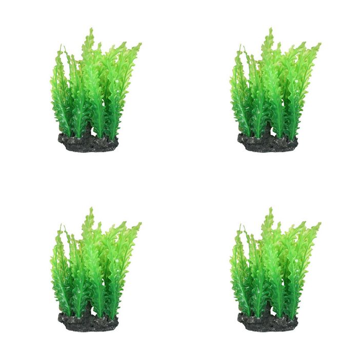 4PK Dudley's World Of Pets Aquarium/Fish Tank Resin Fern Plant Decor 27cm