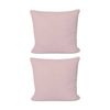 2PK The Lighthouse Washed Cotton European Pillowcase With Double Stitch Pink