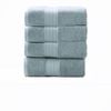 4pc Renee Taylor Brentwood 650gsm Low Twist Bath Towel Gray Mist