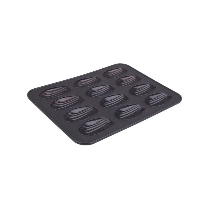 Daily Bake Non Stick Silicone 12 Cup Madeleine Pan Baking Mould w/Steel Frame
