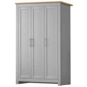ALFORDSON Wardrobe Clothes Closet Adjustable Shelves Grey