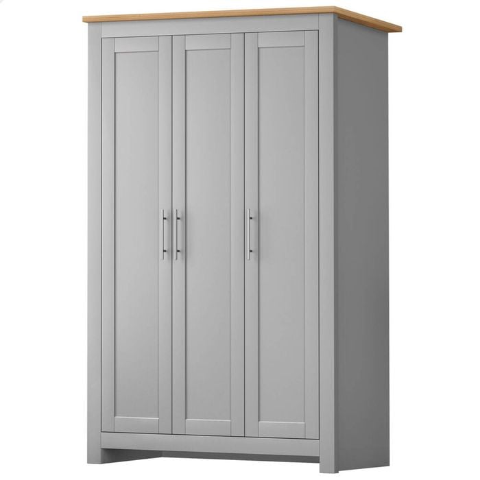ALFORDSON Wardrobe Clothes Closet Adjustable Shelves Grey