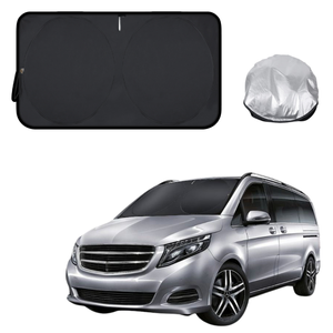 Front Windscreen Sun Shade for Mercedes-Benz Valente 2014 - Current (W447) - XL 160 x 100 cm - Black