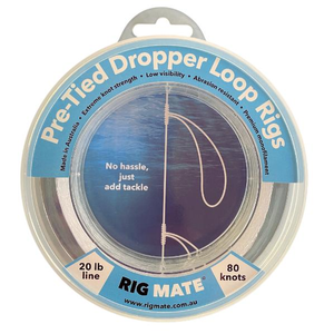 Rig Mate Pre Tied Dropper Loop Paternoster Monofilament Leader 20lb (80 Knots)