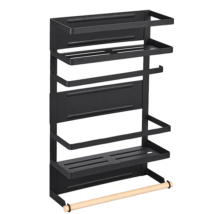 ADIVO Magnetic Fridge Storage Shelf with Paper Towel Holder Kitchen Spice Rack Organiser