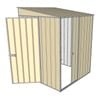 Build-a-Shed 1.5 x 1.5 x 2m Single Hinged Side Door Skillion Shed - Cream