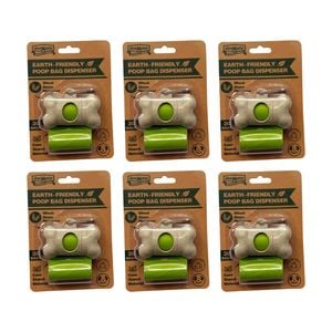 6x 30pc Showmaster Earth-Friendly Poop Dog Waste Bags W/ Dispenser Corn Starch