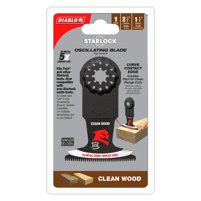 Diablo 65mm Starlock Multi-Tool Plunge Cutting Blade For Clean Wood