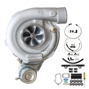 Billet Gt3582r Turbo+oil Feed+return+water Line+bracket Kit For Ford Falcon Fg Fgx Xr6/g6e Barra 4.0l