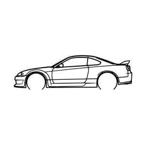 Ignite Laser Nissan S15 Silvia Silhouette Metal Wall Art Rustic Metal 47inch/120cm