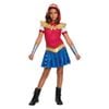 Wonder Woman DC Super Hero Girls Kids Hoodie Halloween Costume with Belt, Medium