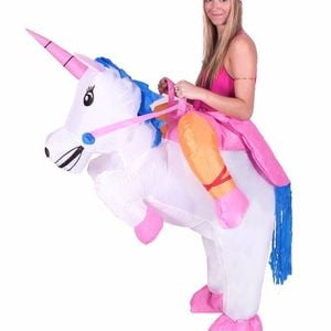 Inflatable Piggyback Ride On Unicorn Adults Costume - One Size