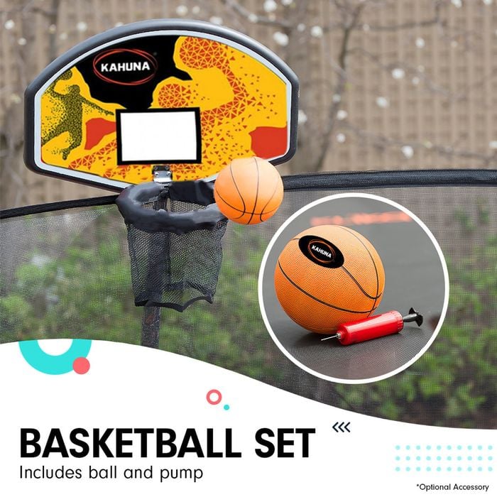 Kahuna 12ft Springless Trampoline With Basketball Set - Bunnings Australia