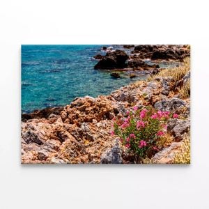 Nature Flowers with River  Print 100% Australian Made 90 x 60cm  (Stretched)