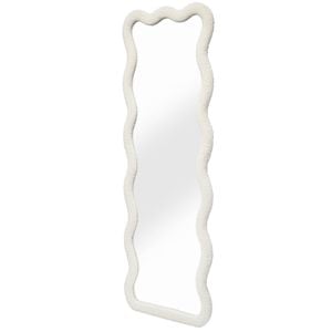 Astin Sinclair 1700 x 600mm White Boucle Mila Wave Mirror