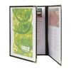 Securit Menu Cover Crystal Double Sided Triple Fold A4 3 Pack Hospitality Supplies
