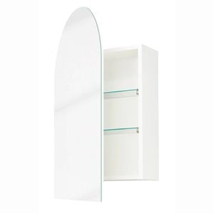 CIBO 800mm White Arco Mirrored Shaving Cabinet