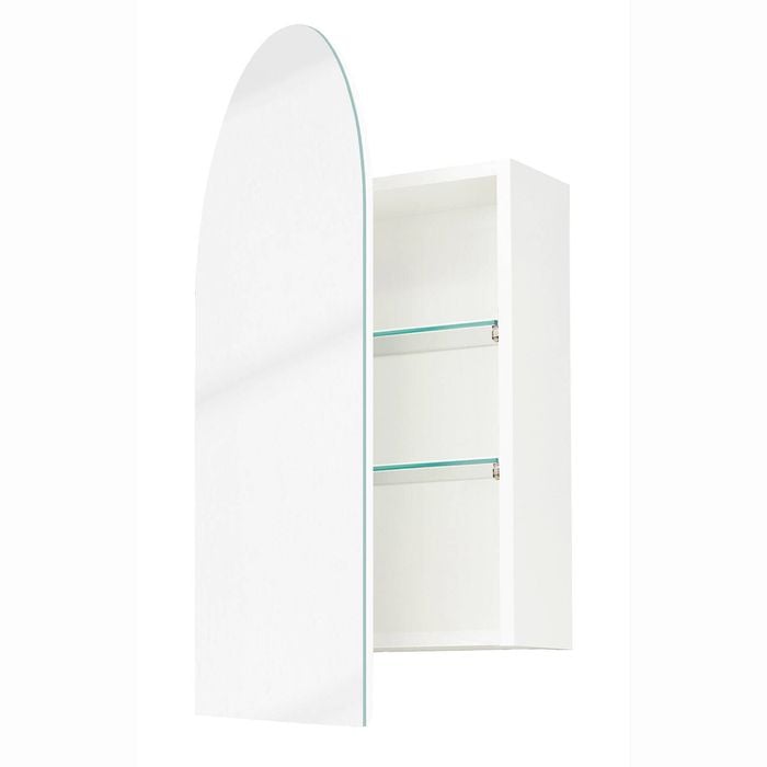 CIBO 800mm White Arco Mirrored Shaving Cabinet