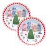 2PK Porto Porcelain Night Before Round Serving Plate 30cm Multi