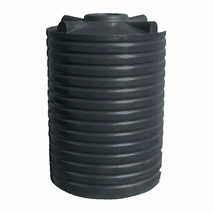 Clark Tanks 3000L Round Poly Water Tank - Armour Grey