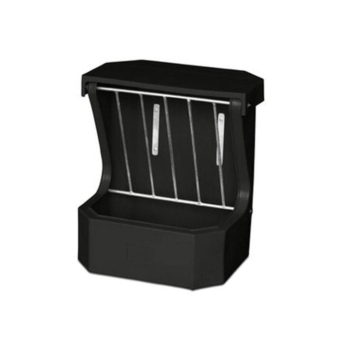 AgBoss Equine and Livestock Hay Rack Feeder With Lid 66x57cm Black