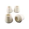 Surface Gard 19mm White Round External Rubber Chair Tips - 4 Pack
