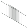 ProtectorAl 1201-2400W x 1200H Palladium Silver Spear Top Pool Fence Panel Raked 16-30º