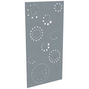 ProtectorAl 300-1200w x 1201-2400h Silver Brushed/Gloss White Fireworks Unframed Composite Deco Panel